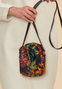 Velvet 'Out & About' Bag - Botany Bliss in Charcoal