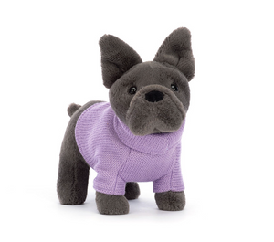 Sweater French Bulldog Purple